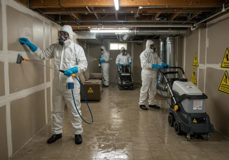 Basement Moisture Removal and Structural Drying process in Williamson County, TN